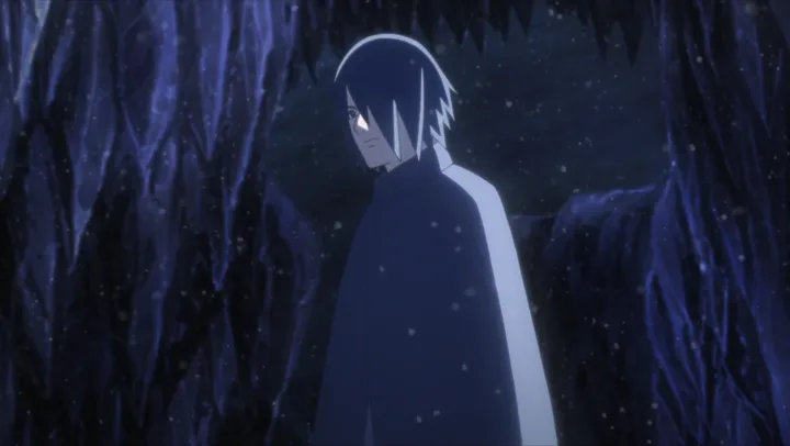 Scene from the Chunin Exams and Versus Momoshiki arc of Boruto: Naruto Next Generations