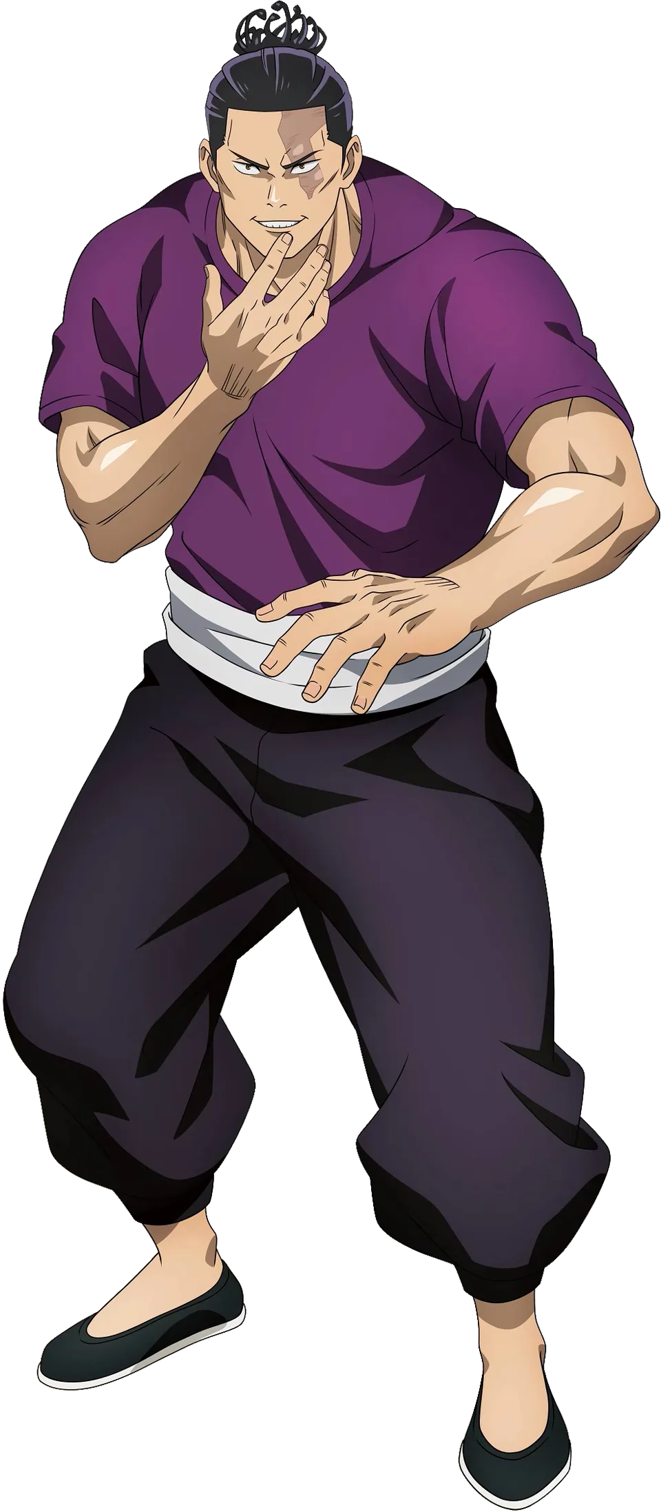 Aoi Todo, tall and muscular with a shaved head, in Kyoto school uniform
