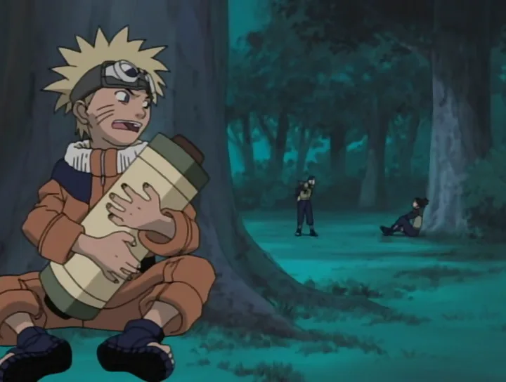 Still from Naruto episode 1, Enter: Naruto Uzumaki!